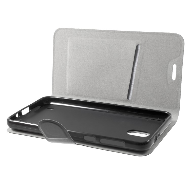 Crazy Horse Wallet Magnetic Stand Leather Cover for Nokia 2 - Black-6