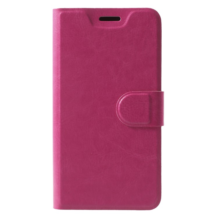 Crazy Horse Wallet Magnetic Stand Leather Case for Nokia 2 - Rose-1