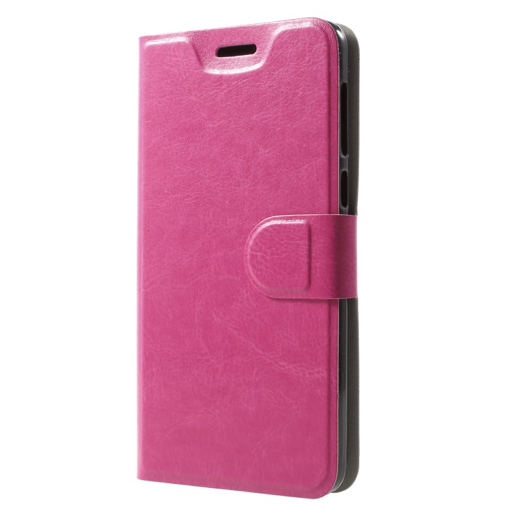 Crazy Horse Wallet Magnetic Stand Leather Case for Nokia 2 - Rose-3