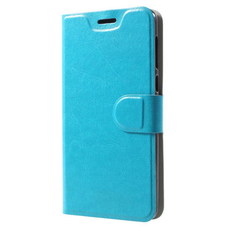 Crazy Horse Wallet Magnetic Stand Leather Casing Cover for Nokia 2 - Blue-3