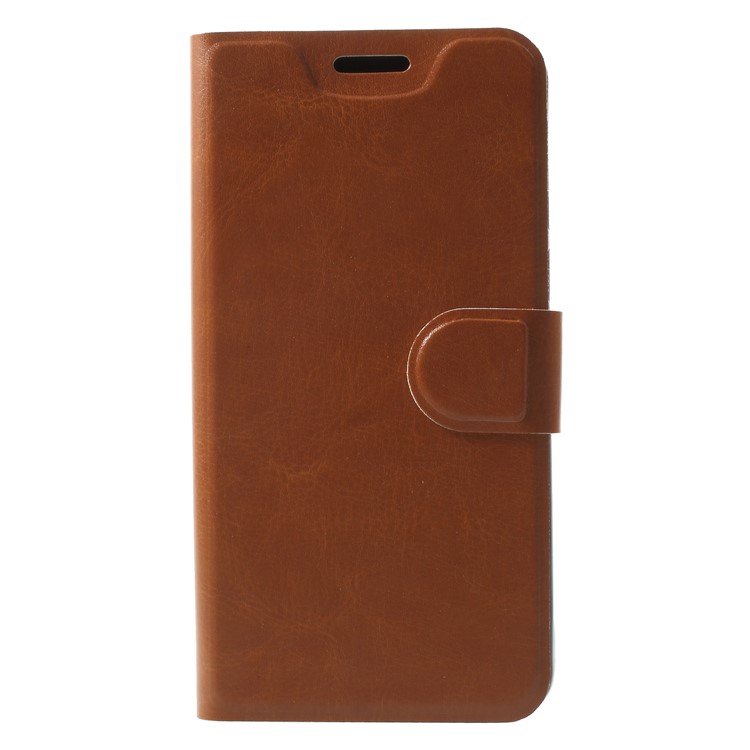 Crazy Horse Wallet Magnetic Stand Leather Shell for Nokia 2 - Brown-1