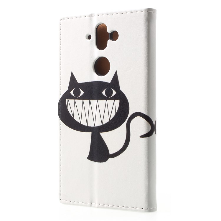 Pattern Printing Magnetic Leather Stand Cover for Nokia 9 / 8 Sirocco - Black Cat-2
