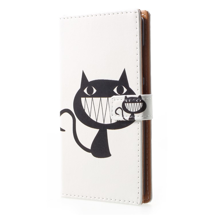 Pattern Printing Magnetic Leather Stand Cover for Nokia 9 / 8 Sirocco - Black Cat-3