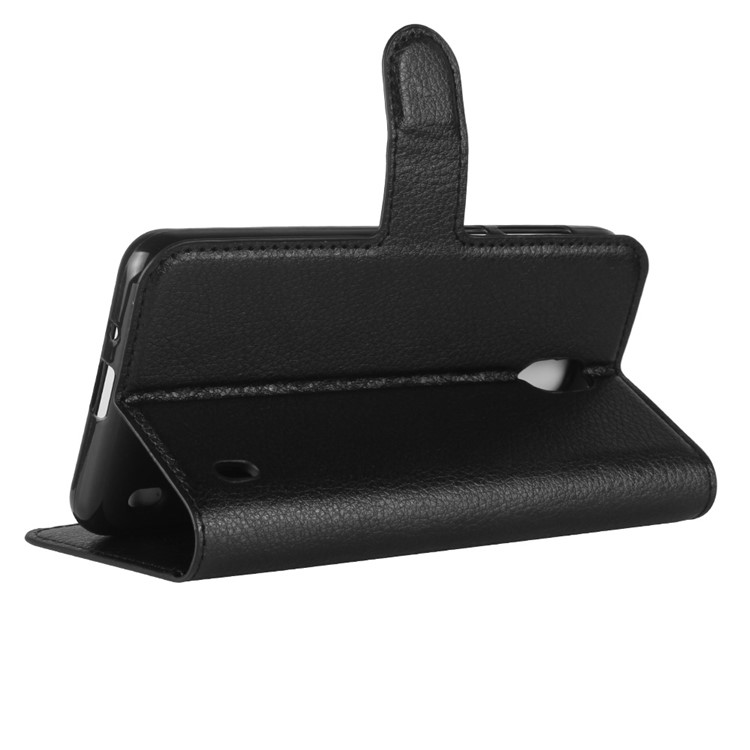 For Nokia 2 Litchi Texture Flip Leather Stand Wallet Case - Black-5