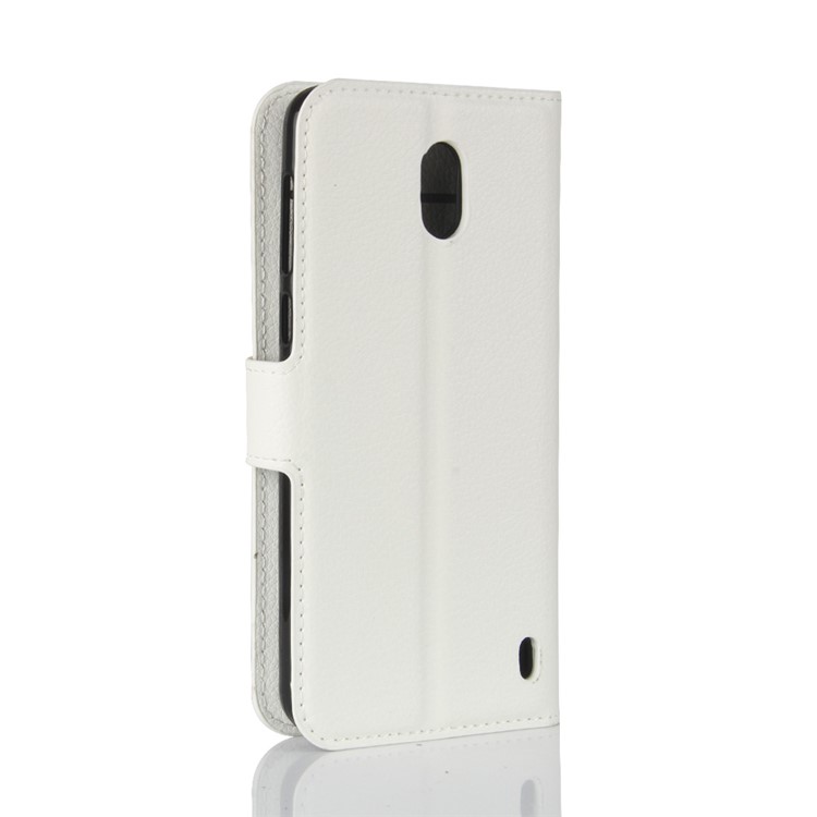For Nokia 2 Litchi Texture Flip Leather Stand Wallet Cover - White-6
