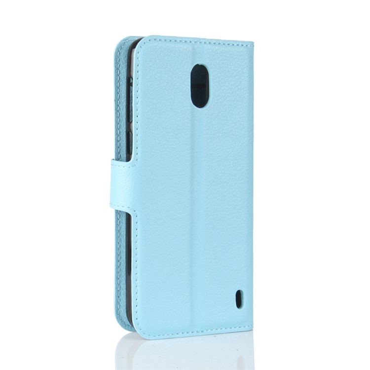 For Nokia 2 Litchi Texture Flip Leather Stand Wallet Mobile Case - Blue-6
