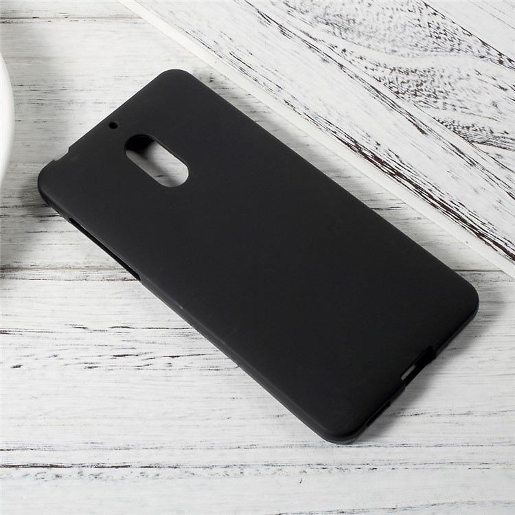 For Nokia 6 Matte Anti-fingerprint Soft TPU Mobile Phone Case - Black-2