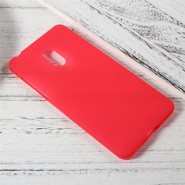 Matte Anti-fingerprint Durable TPU Shell Case for Nokia 6 - Red-2