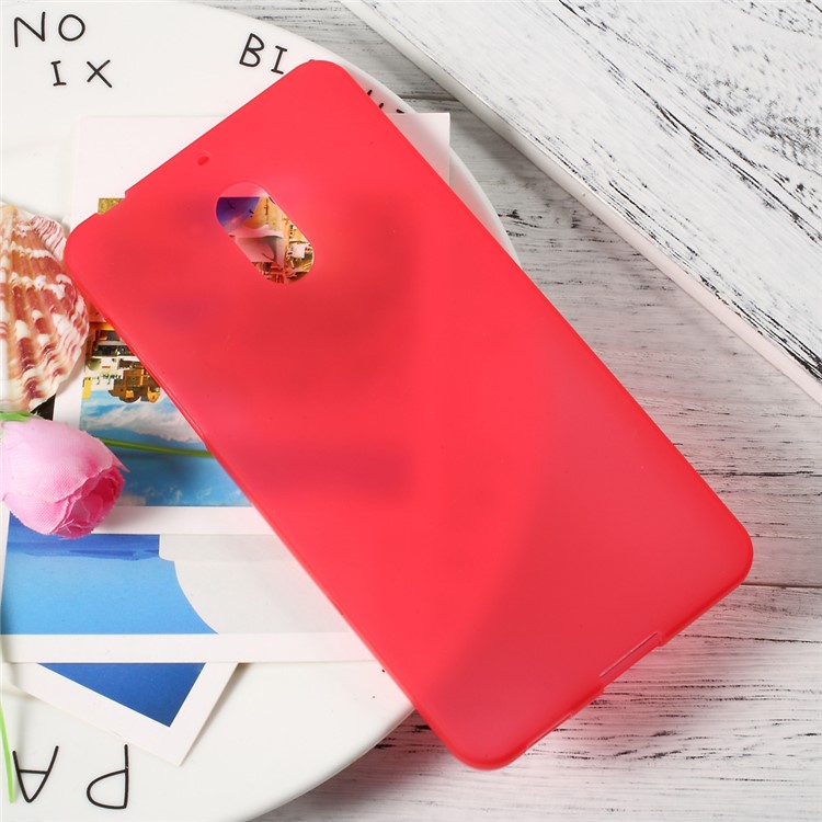 Matte Anti-fingerprint Durable TPU Shell Case for Nokia 6 - Red-3