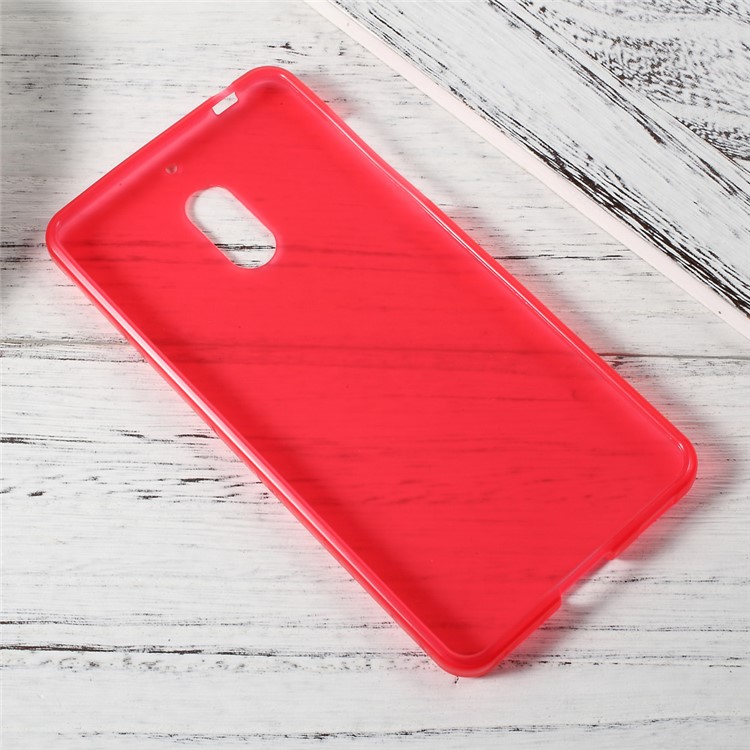 Matte Anti-fingerprint Durable TPU Shell Case for Nokia 6 - Red-4