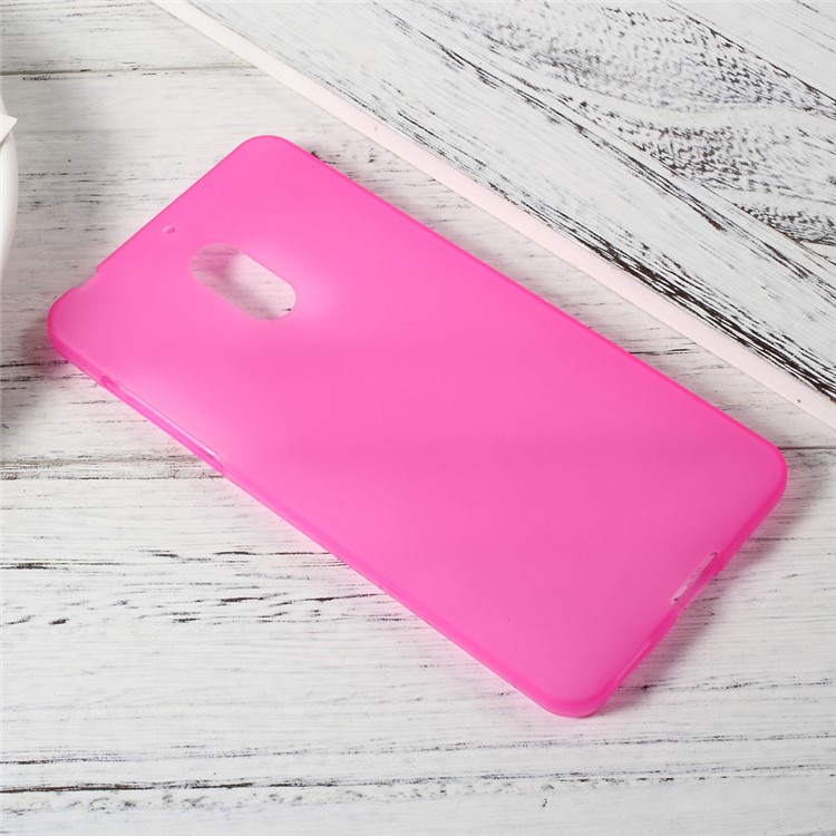Matte Anti-fingerprint Soft TPU Case Accessory for Nokia 6 - Rose-2