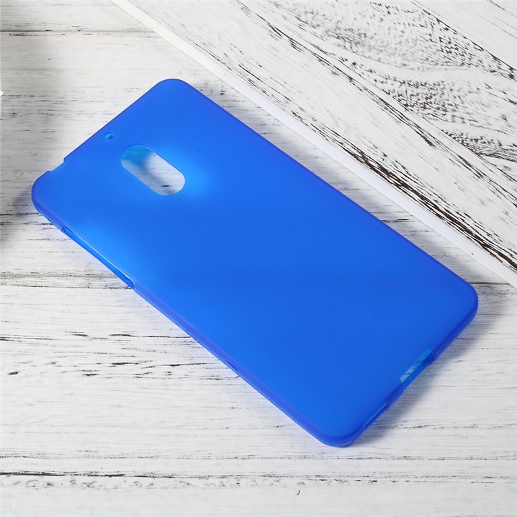 Matte Anti-fingerprint TPU Mobile Phone Cover for Nokia 6 - Blue-2