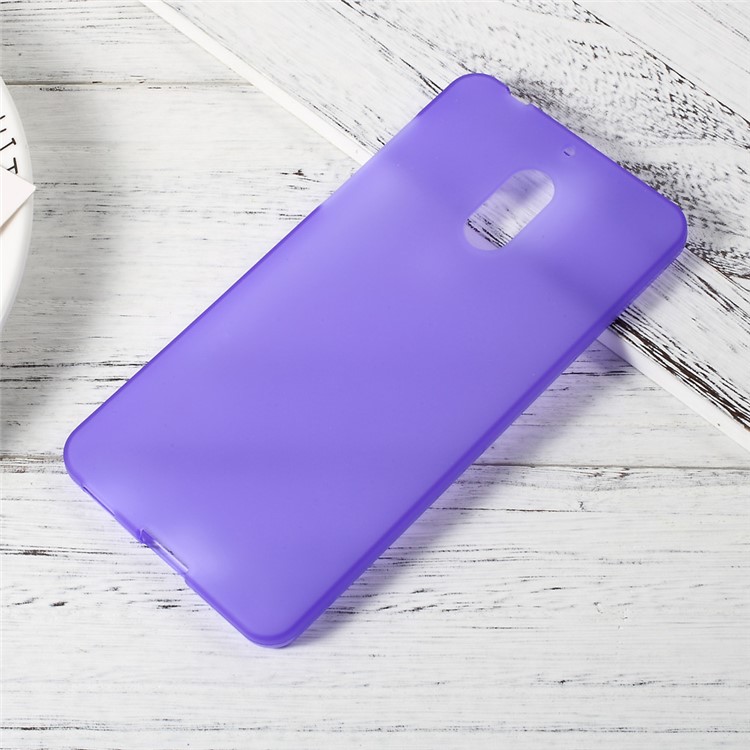 Matte Anti-fingerprint Soft TPU Casing Case for Nokia 6 - Purple-1