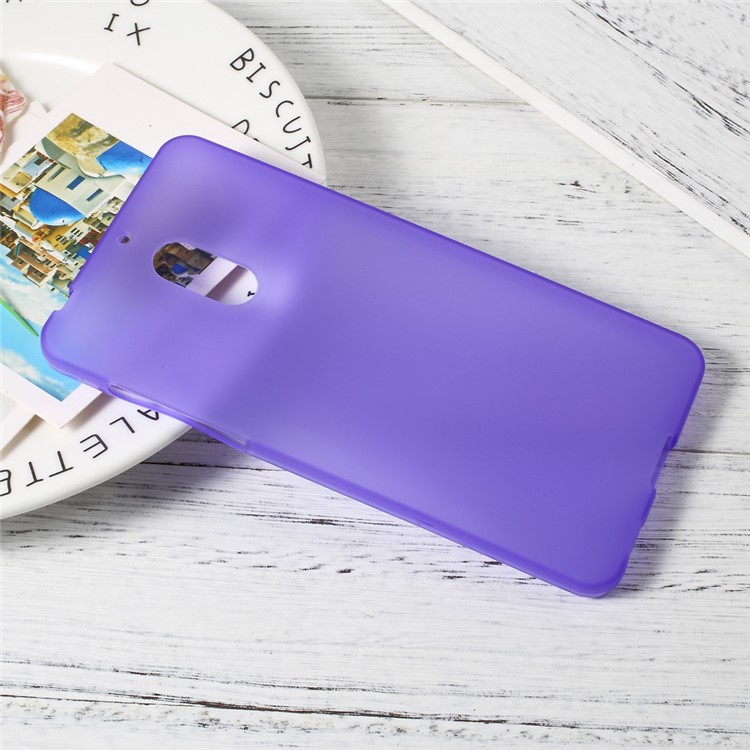 Matte Anti-fingerprint Soft TPU Casing Case for Nokia 6 - Purple-3