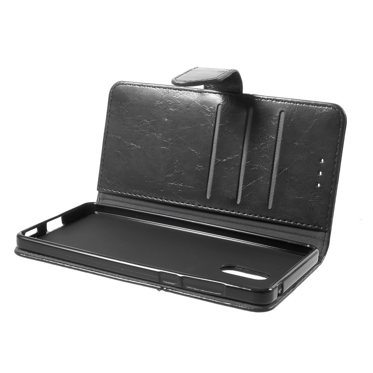 K'TRY Geometric Splicing Series Leather Wallet Case for Nokia 6 - Black-7