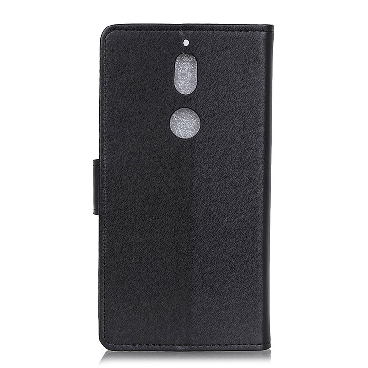 Folio Flip PU Leather Wallet Stand Case for Nokia 7 - Black-3