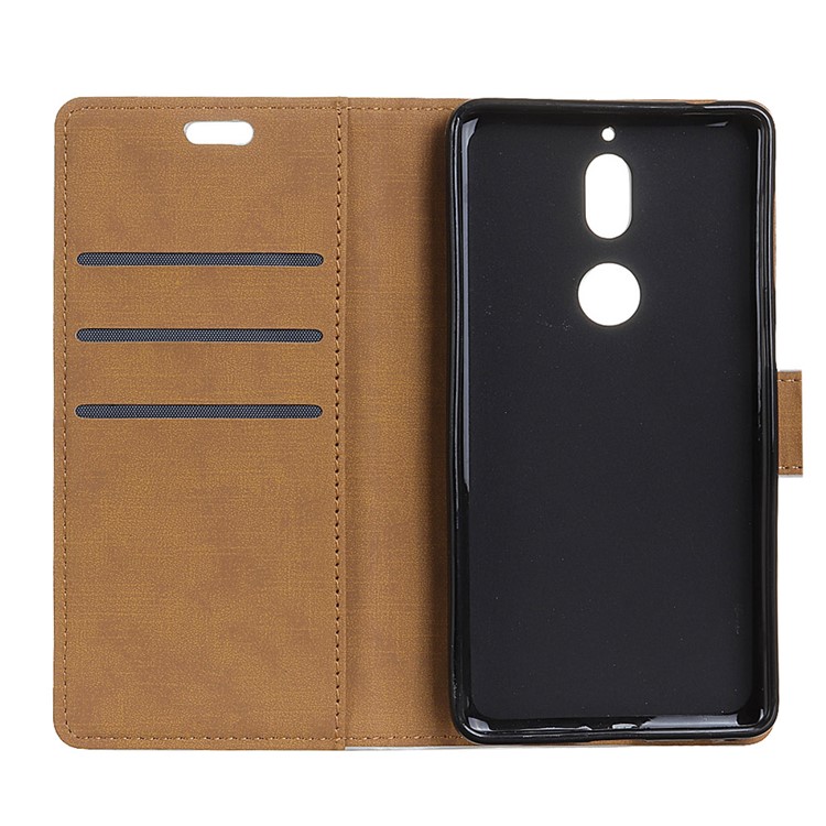Folio Flip PU Leather Wallet Stand Case for Nokia 7 - Black-6