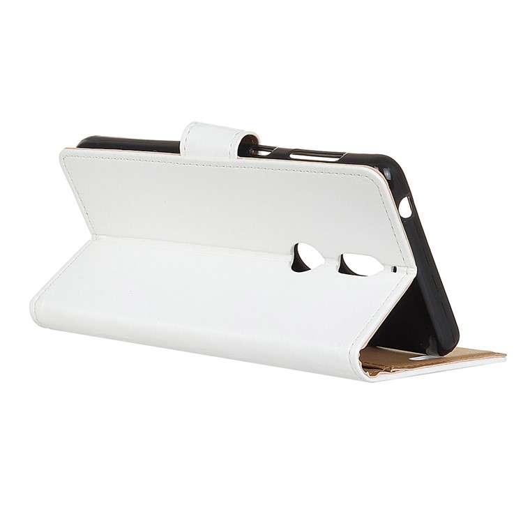 Magnetic PU Leather Wallet Stand Mobile Phone Shell for Nokia 7 - White-4