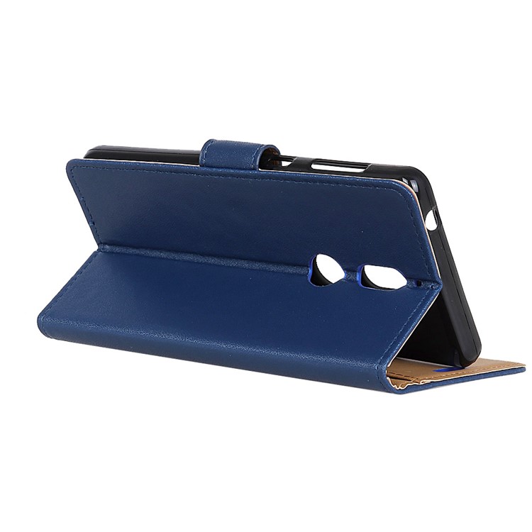 PU Leather Protection Mobile Phone Cover Case with Card Holder for Nokia 7 - Blue-4
