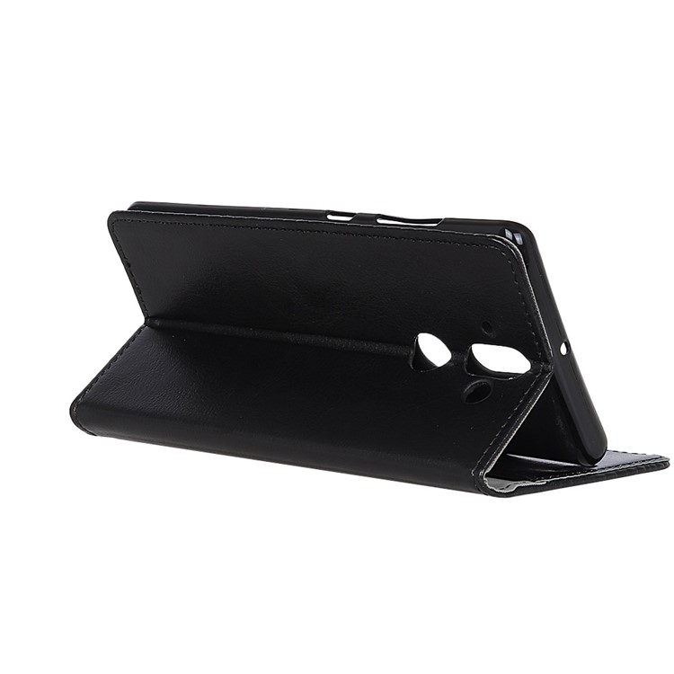 Crazy Horse PU Leather Wallet Stand Phone Shell for Nokia 9 - Black-4