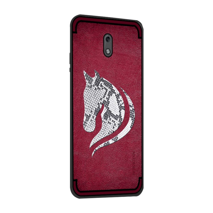 10Pcs/Set NXE for Nokia 2 Snake Textured Horse Pattern TPU Back Cases - Red-4