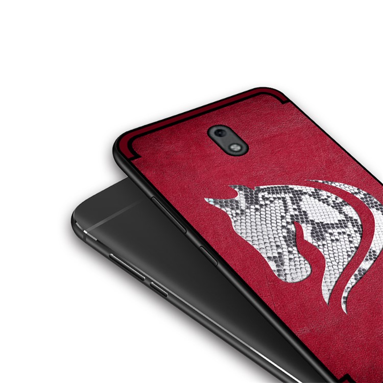 10Pcs/Set NXE for Nokia 2 Snake Textured Horse Pattern TPU Back Cases - Red-5