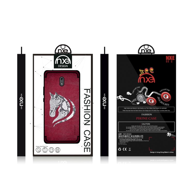 10Pcs/Set NXE for Nokia 2 Snake Textured Horse Pattern TPU Back Cases - Red-6