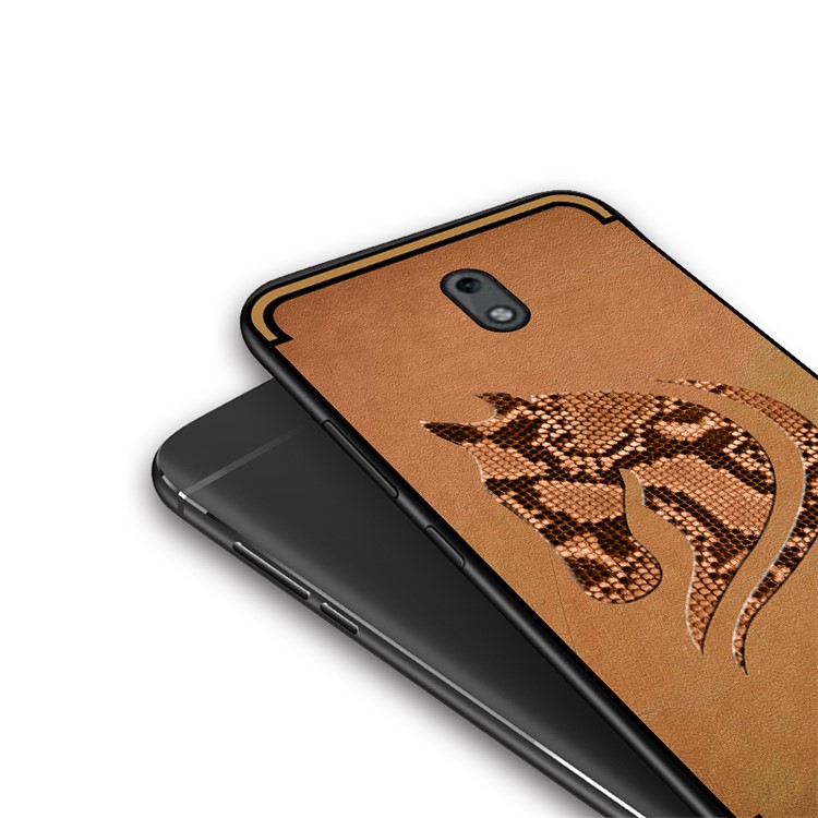 10Pcs/Set NXE for Nokia 2 Snake Textured Horse Pattern TPU Gel Mobile Case - Khaki-5