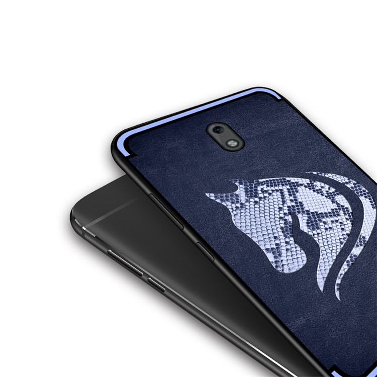 10Pcs/Set NXE for Nokia 2 Snake Textured Horse Pattern TPU Case Protector - Blue-5