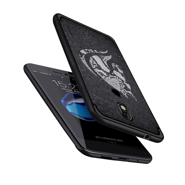 10Pcs/Set NXE Snake Textured Horse Pattern TPU Back Case for Nokia 7 - Black-3