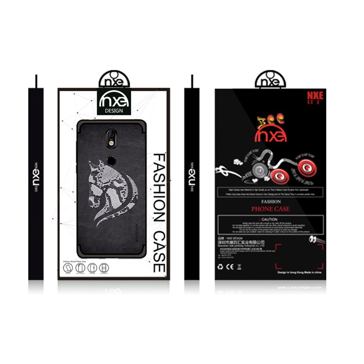 10Pcs/Set NXE Snake Textured Horse Pattern TPU Back Case for Nokia 7 - Black-4