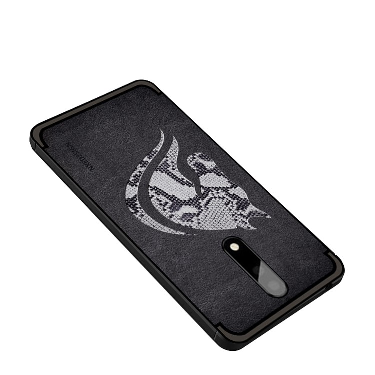 10Pcs/Set NXE Snake Textured Horse Pattern TPU Back Case for Nokia 9 / 8 Sirocco - Black-4