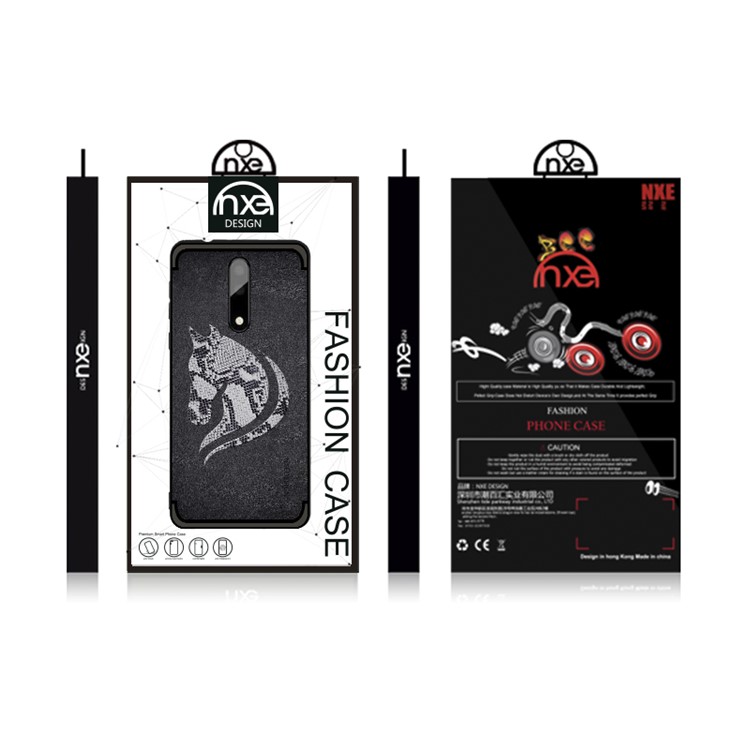 10Pcs/Set NXE Snake Textured Horse Pattern TPU Back Case for Nokia 9 / 8 Sirocco - Black-6