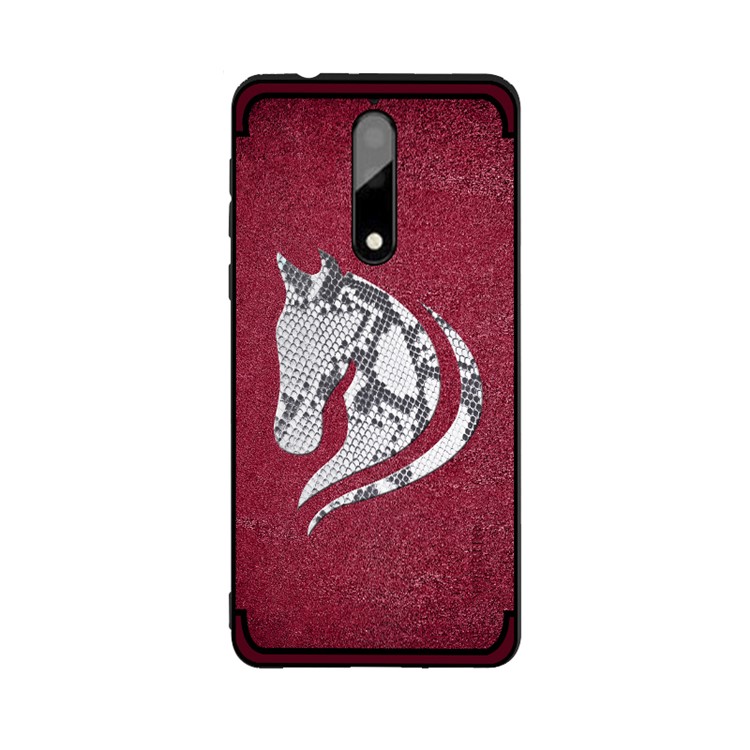 10Pcs/Set NXE Snake Textured Horse Pattern TPU Back Cover for Nokia 9 / 8 Sirocco - Red-3