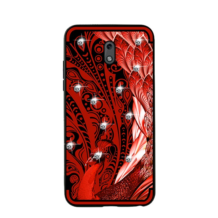 10PCS/Set NXE Unique Series Diamond Peacock TPU Case for Nokia 2 - Red-2