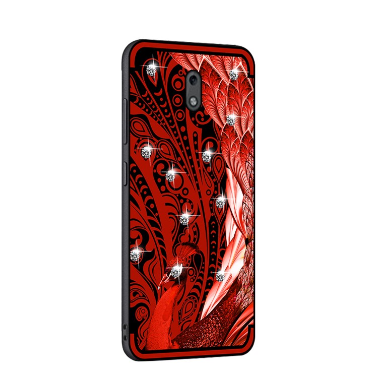 10PCS/Set NXE Unique Series Diamond Peacock TPU Case for Nokia 2 - Red-3