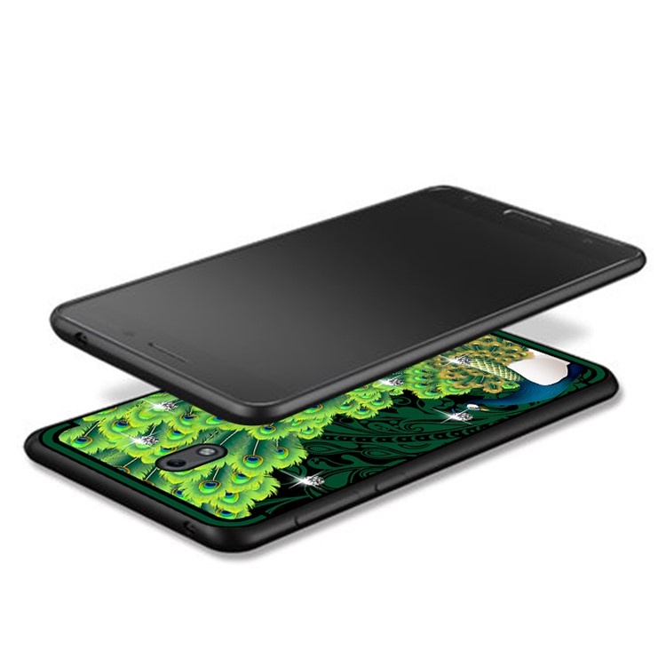 10PCS/Set NXE Unique Series Diamond Peacock TPU Phone Case for Nokia 2 - Green-4