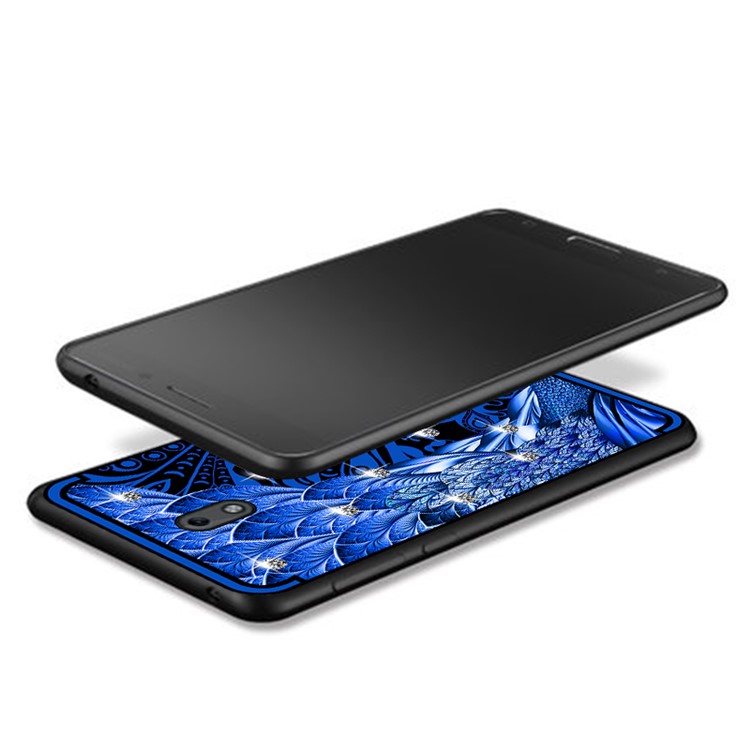 10PCS/Set NXE Unique Series Diamond Peacock TPU Soft Case for Nokia 2 - Blue-4