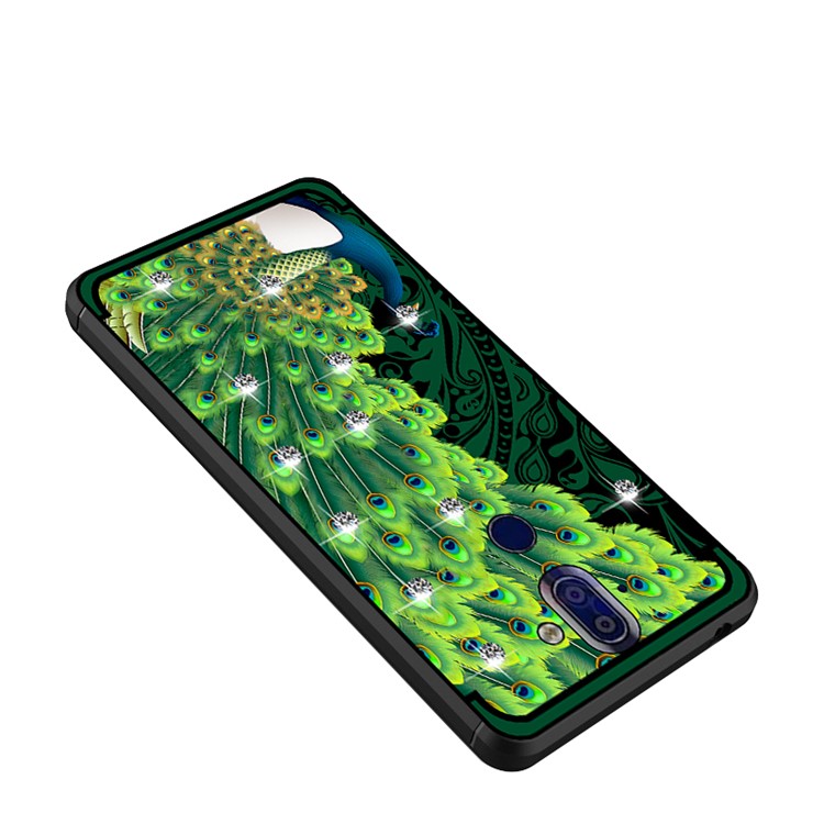 10PCS/Set NXE Unique Series Diamond Peacock TPU Cover for Nokia 9 / 8 Sirocco - Green-4