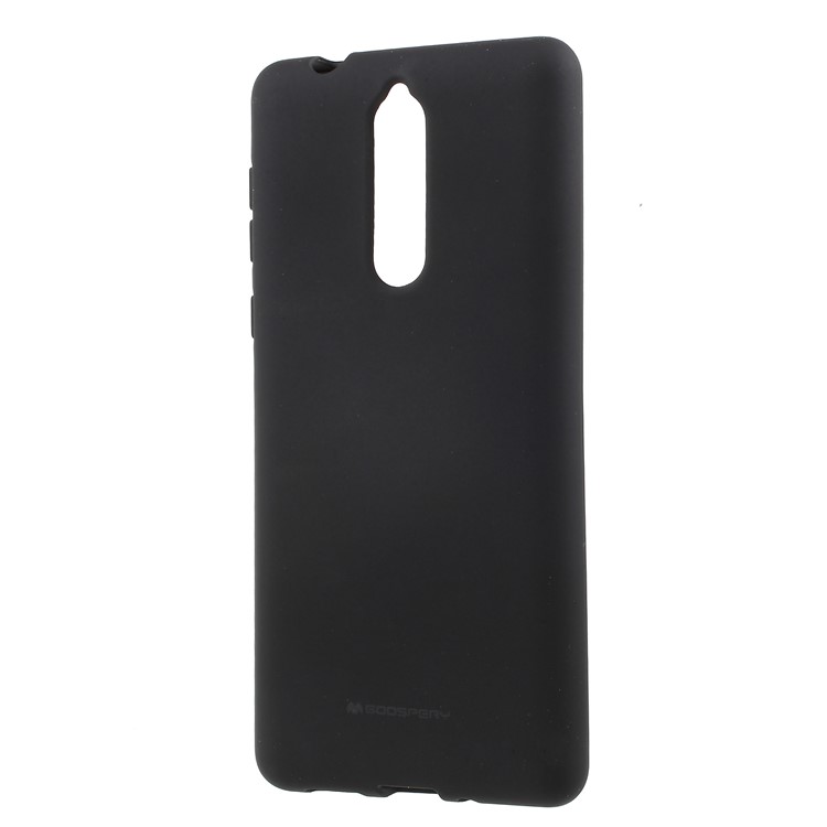 MERCURY GOOSPERY Matte Skin TPU Phone Casing for Nokia 8 - Black-2