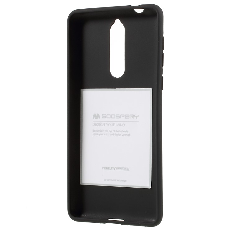 MERCURY GOOSPERY Matte Skin TPU Phone Casing for Nokia 8 - Black-3