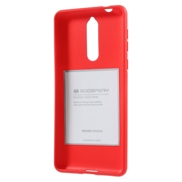 MERCURY GOOSPERY Matte Skin TPU Phone Case for Nokia 8 - Red-3
