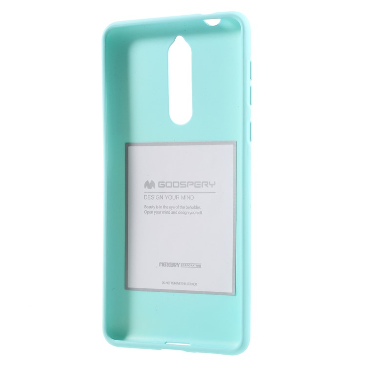 MERCURY GOOSPERY Matte Skin TPU Phone Shell for Nokia 8 - Cyan-3