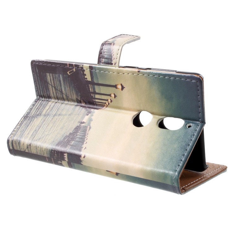 Pattern Printing Magnetic Stand Leather Wallet Cell Phone Shell for Nokia 7 - Street-4
