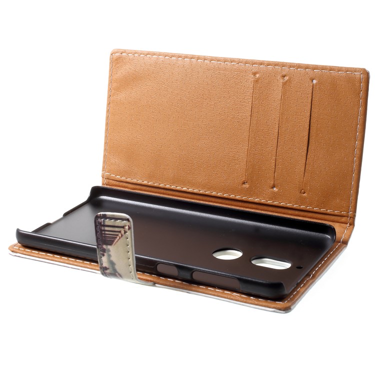 Pattern Printing Magnetic Stand Leather Wallet Cell Phone Shell for Nokia 7 - Street-5