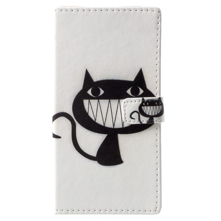 Pattern Printing Magnetic Stand Leather Wallet Cover for Nokia 7 - Cartoon Cat-1