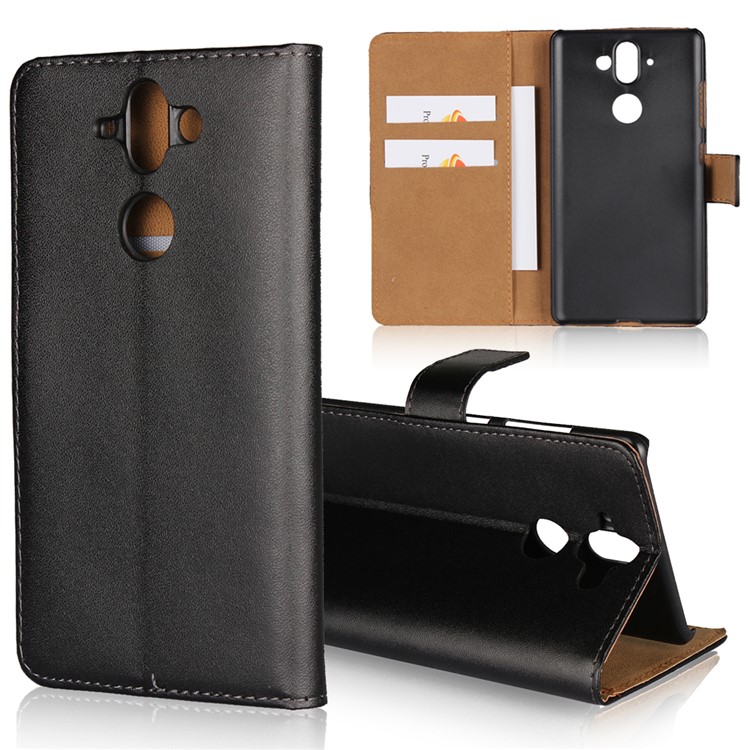 Crazy Horse Genuine Leather Magnetic Wallet Case for Nokia 9 / 8 Sirocco - Black-1