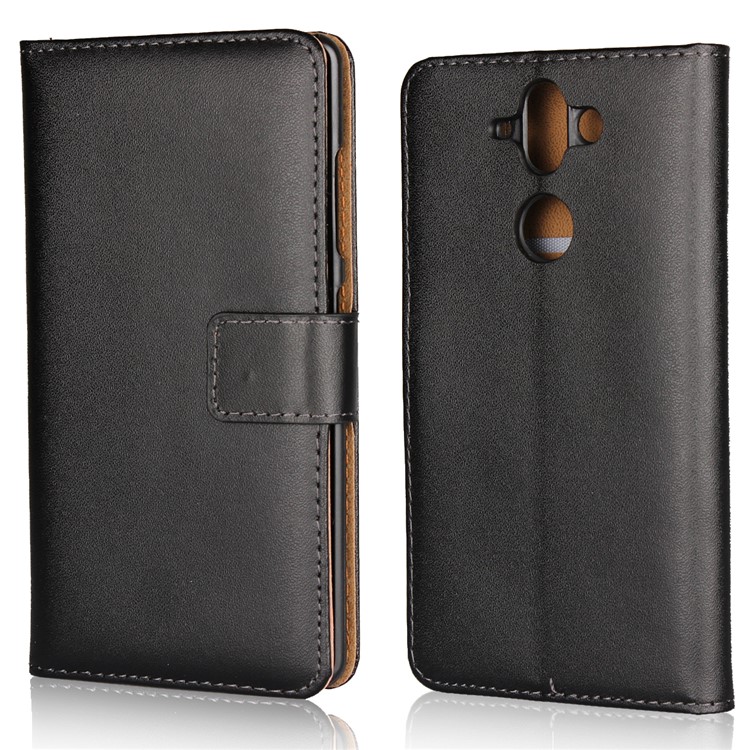 Crazy Horse Genuine Leather Magnetic Wallet Case for Nokia 9 / 8 Sirocco - Black-2