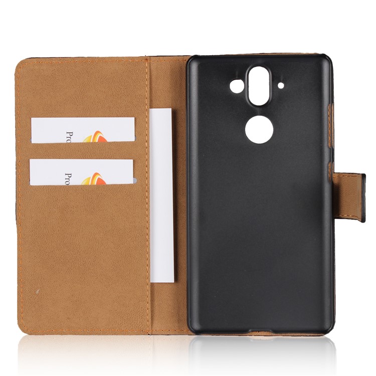 Crazy Horse Genuine Leather Magnetic Wallet Case for Nokia 9 / 8 Sirocco - Black-7