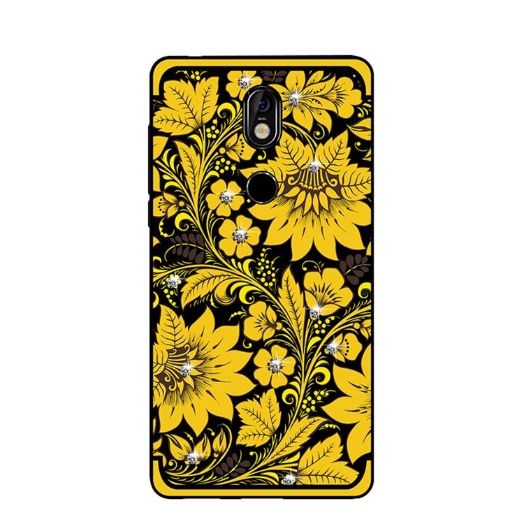10Pcs/Set NXE Diamonds Decor Autumn Pattern TPU Case for Nokia 7 - Style A-2